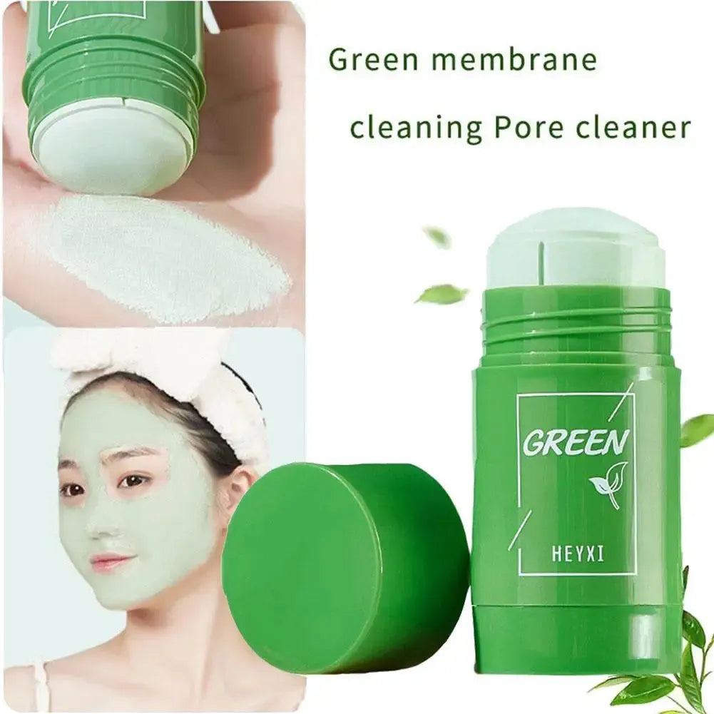 Eggplant Solid Green Tea Mask 1/5pc Deep Cleansing Shrink Pores Oil Control Cleanser  Tighten Skin Brightening Mud Skincare Mask