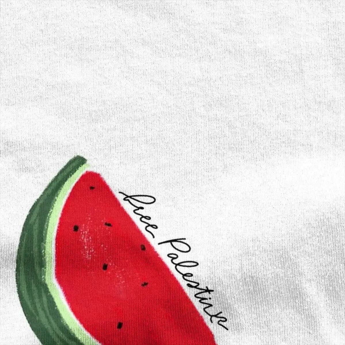 Palestine Watermelon T Shirt Men Cotton Tops Shirts Casual Palestinian Round Neck Short Sleeve