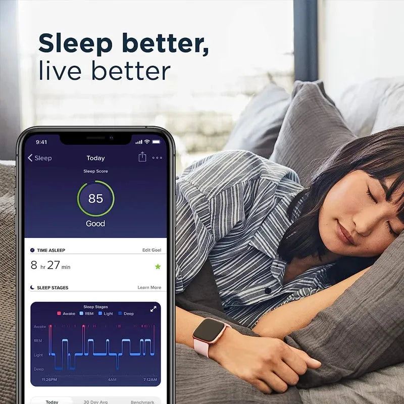 Fitbit Versa 2 Health and Fitness Smartwatch Heart Rate/Music/Alexa Built-In/Sleep Swim Tracking Sport Watch for IOS/Android