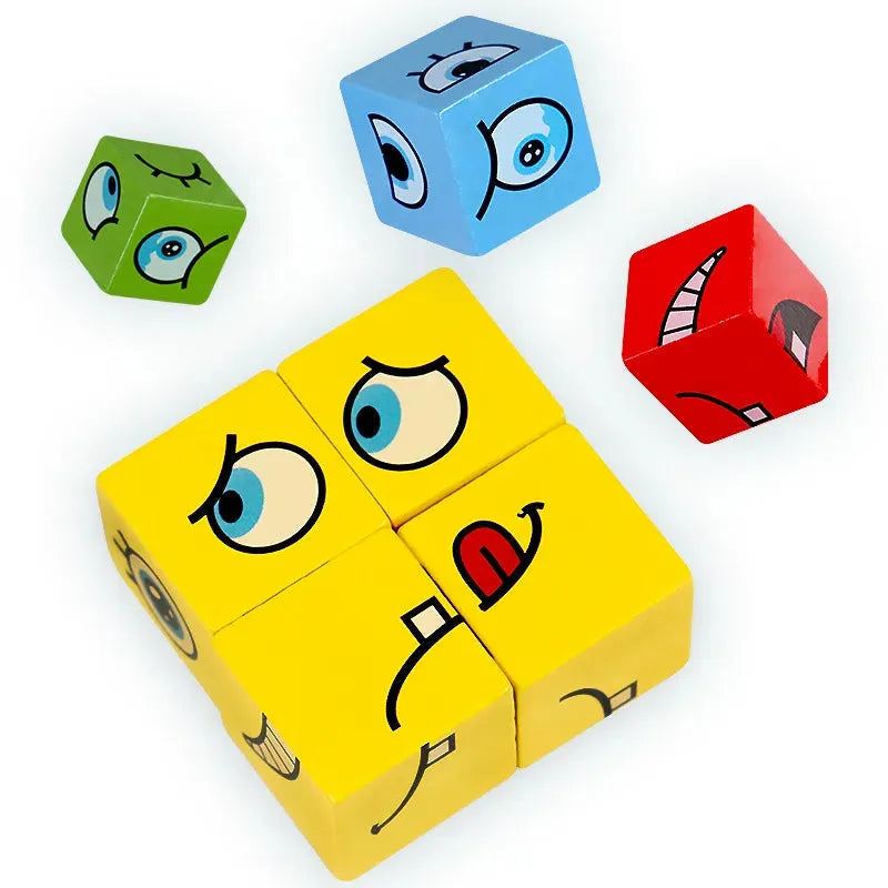 Learning Educational Toy Set Cards Emoticon Puzzle