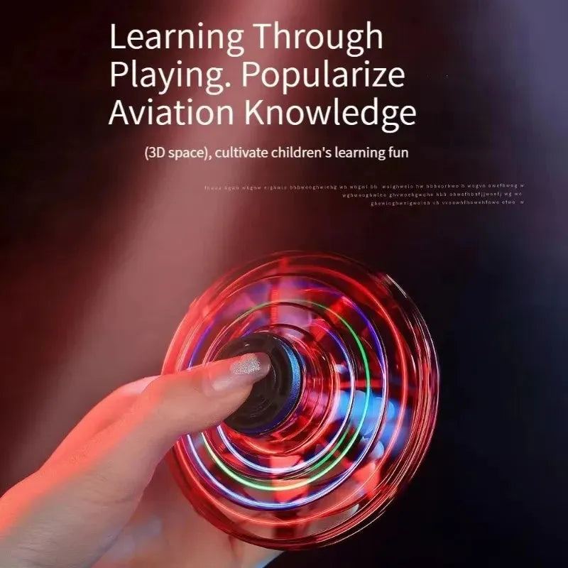 New Mini Drone LED UFO Type Flying Helicopter Spinner  Fingertip Upgrade Flight Gyro Drone Aircraft Toy Adult Kids Gift
