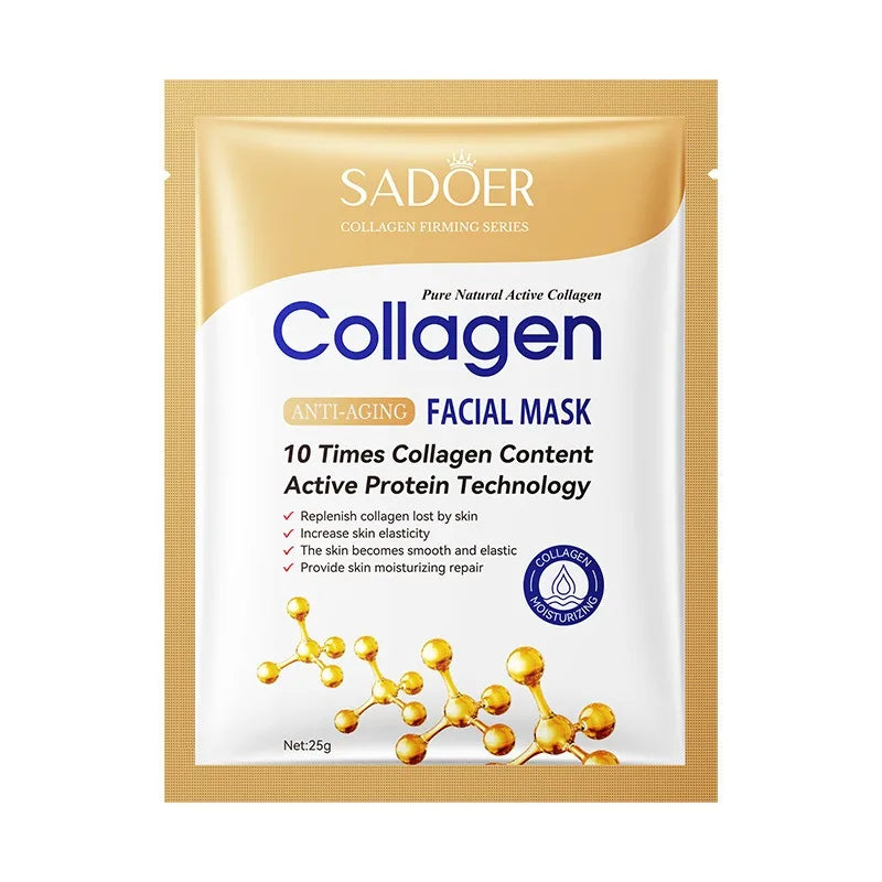 SADOER Collagen Skin Care Serie Collagen Facial Mask Moisturizing Anti-aging Repair Brightening Skin Facial Mask Facial Skincare