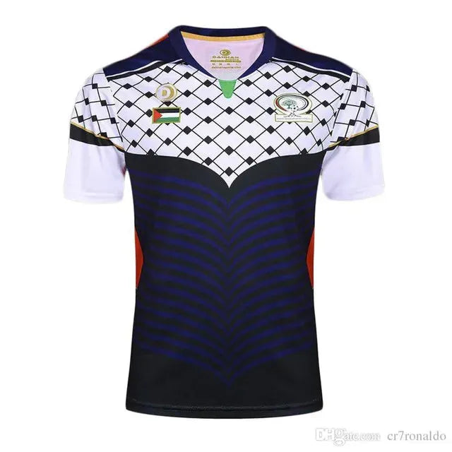 Palestine white and black shirt football shirt Palestine football shirt tracksuit men's T shirt Survetement