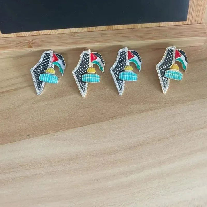 Fashionable And Exquisite New Arab Map Palestine Scarf Brooch For Temperament And Personality Men And Women Jewelry Gifts