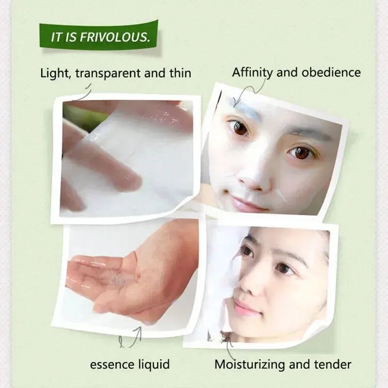 12PCS Honey Facial Mask Blueberry Pomegranate Aloe Plant Algae Facial Mask Moisturizing&Shrinking Pore Cosmetics skin care