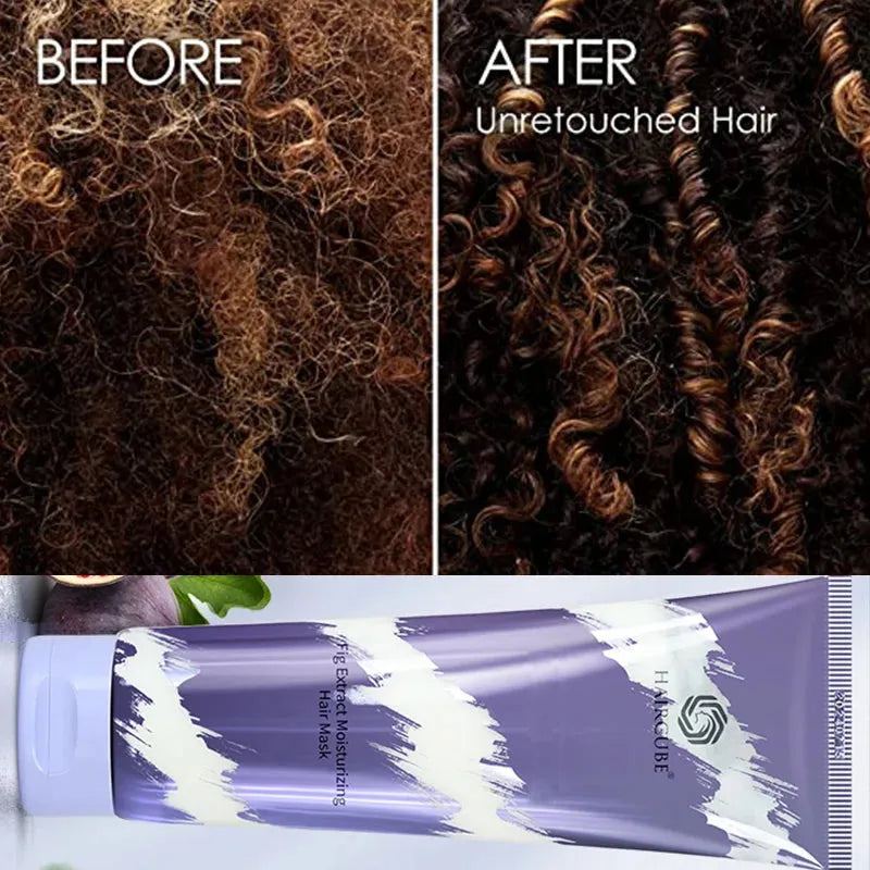 Hair Mask Natural Ingredients Fig Hair Film Repair Dry and Damaged Frizzy Soft Smooth Shiny Deep Moisturize Hair Nourish Mask