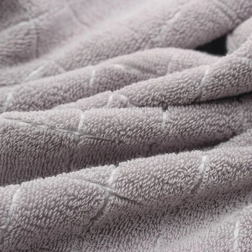3pcs Plaid Cotton Face Towels Set Soft Thick Absorbent Hair Hand Towel Home Hotel Bathroom Spa Towel for Adults Kids