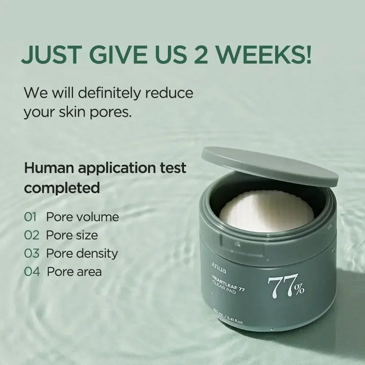 Anua Heartleaf (Centella) 77 Clear Pad 70 EA Deep Clean  Oil Control Acne Remover Pore Minimizer ANUA Korea skincare toner