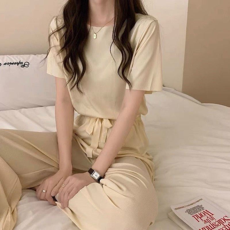 Pajamas Two Pieces Set Home Wear Nightwear - Jointcorp
