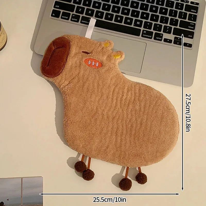 Capybara Hand Towels Coral velvet Hanging Towel Dish Towel Cloths household Animal Pattern Washcloth Supplies for Kitchen