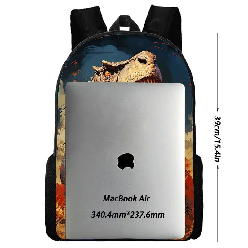 Newly Dinosaur School Backpack,Children School Bags for Boys ,Light Weight Cartoon Animal Prints Child Backpack Satchel Durable
