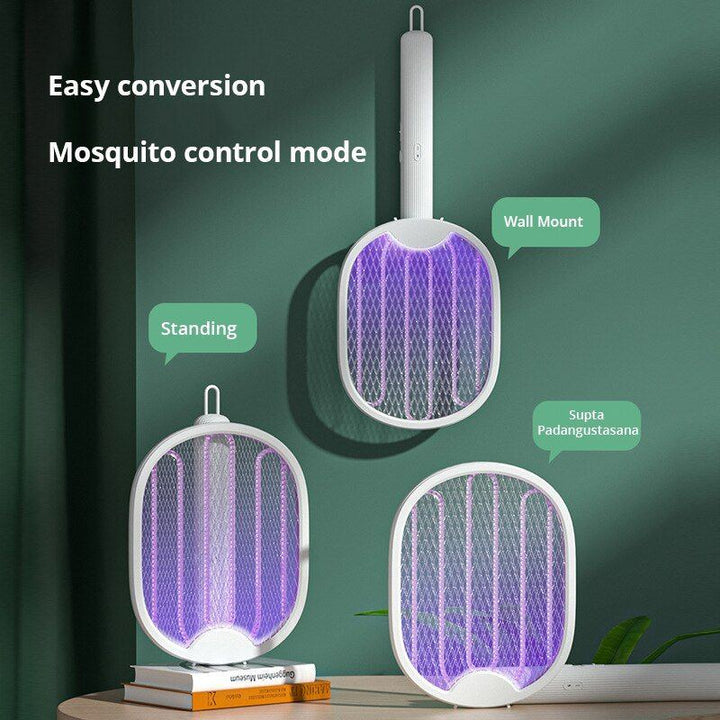New Mosquito Killer Lamp USB Rechargeable Electric Foldable Mosquito Killer Racket Fly Swatter 3000V Repellent Lamp