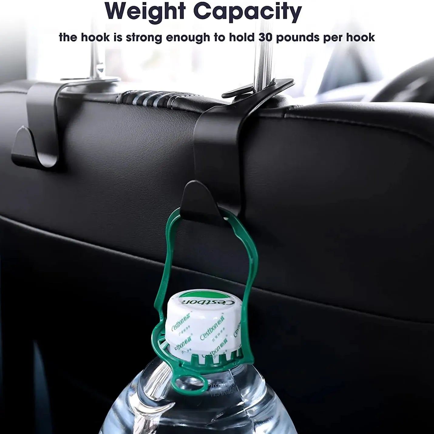 4Pack Hooks for Bags Car Clips Front Seat Headrest Organizer Holder Auto Fastener Hangers Car Storage Interior Accessories