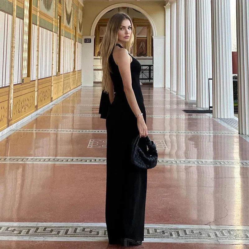 Fashion Women Maxi Dress Off-shoulder Sleeveless Diagonal Collar Sleeveless Sexy Long Dress 2024 Summer Elegant Female Vestidos