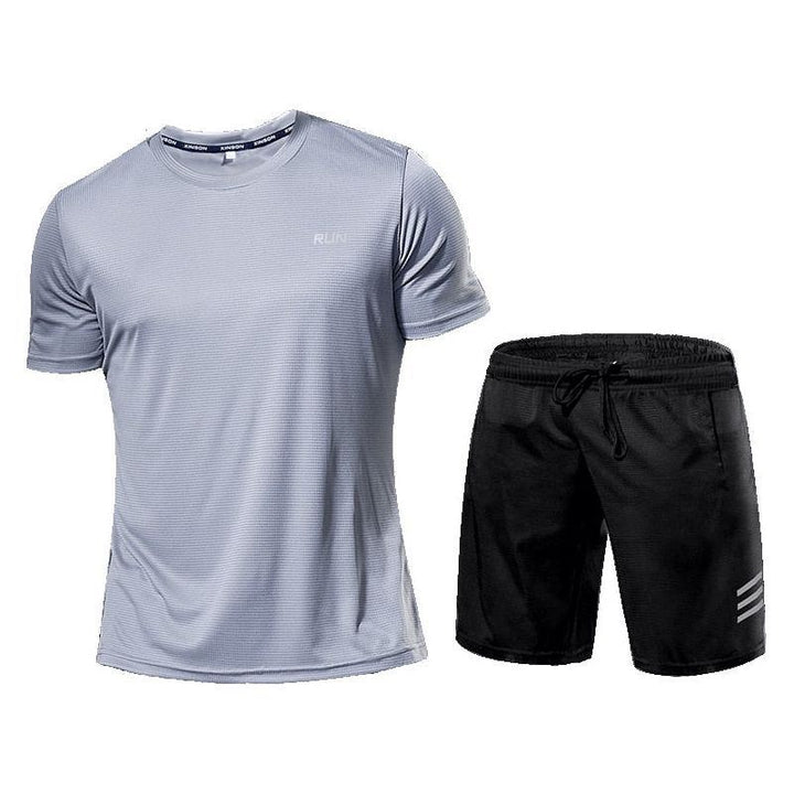 Quick-Dry 2 Piece Sets Men's Tracksuit Sportswear Gym Clothing Sweatsuits - Jointcorp