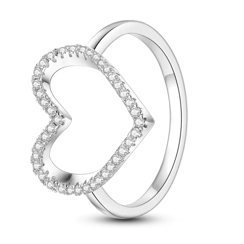 Sterling Silver Cocktail Ring Geometric Cubic Zircon for Women