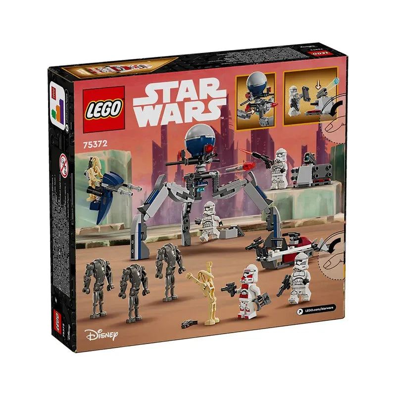 LEGO Star Wars TM 75372 Clone Soldier And Combat Robot Battle Set Assembled With Building Blocks