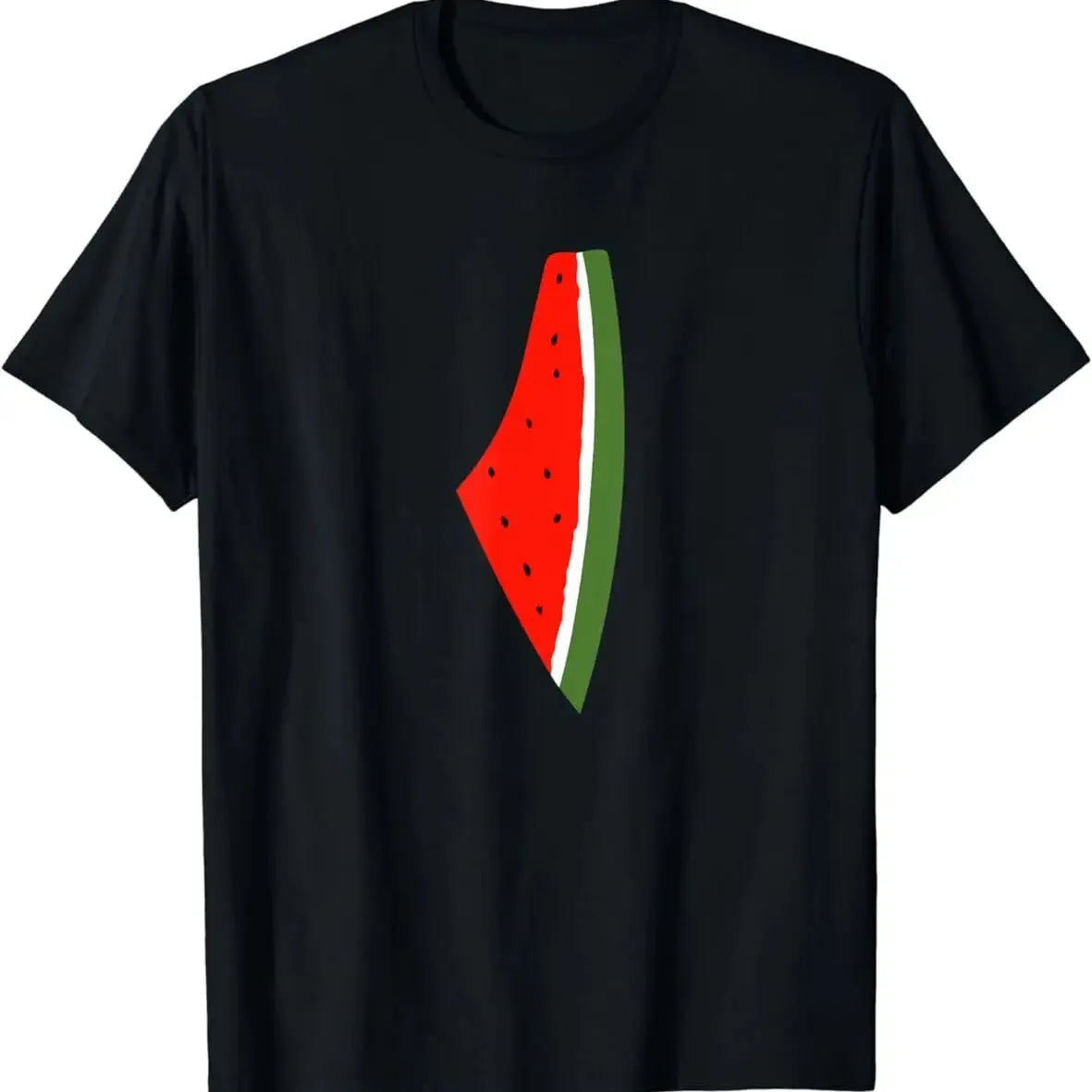 Palestine Watermelon Men Shirt Women Watermelon Shirt Palestine Map Graphic T-shirt  Anime Y2k Streetwear Vintage Kawaii T Shirt