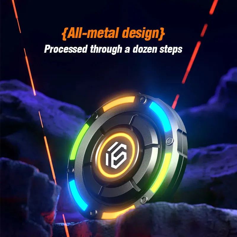 YIJOO 3in1 EDC Metal Pushing Card Hand Spinner Papa Coin Adults Creative Fidget Toys For Men 2024 New Stress Reliever Gifts