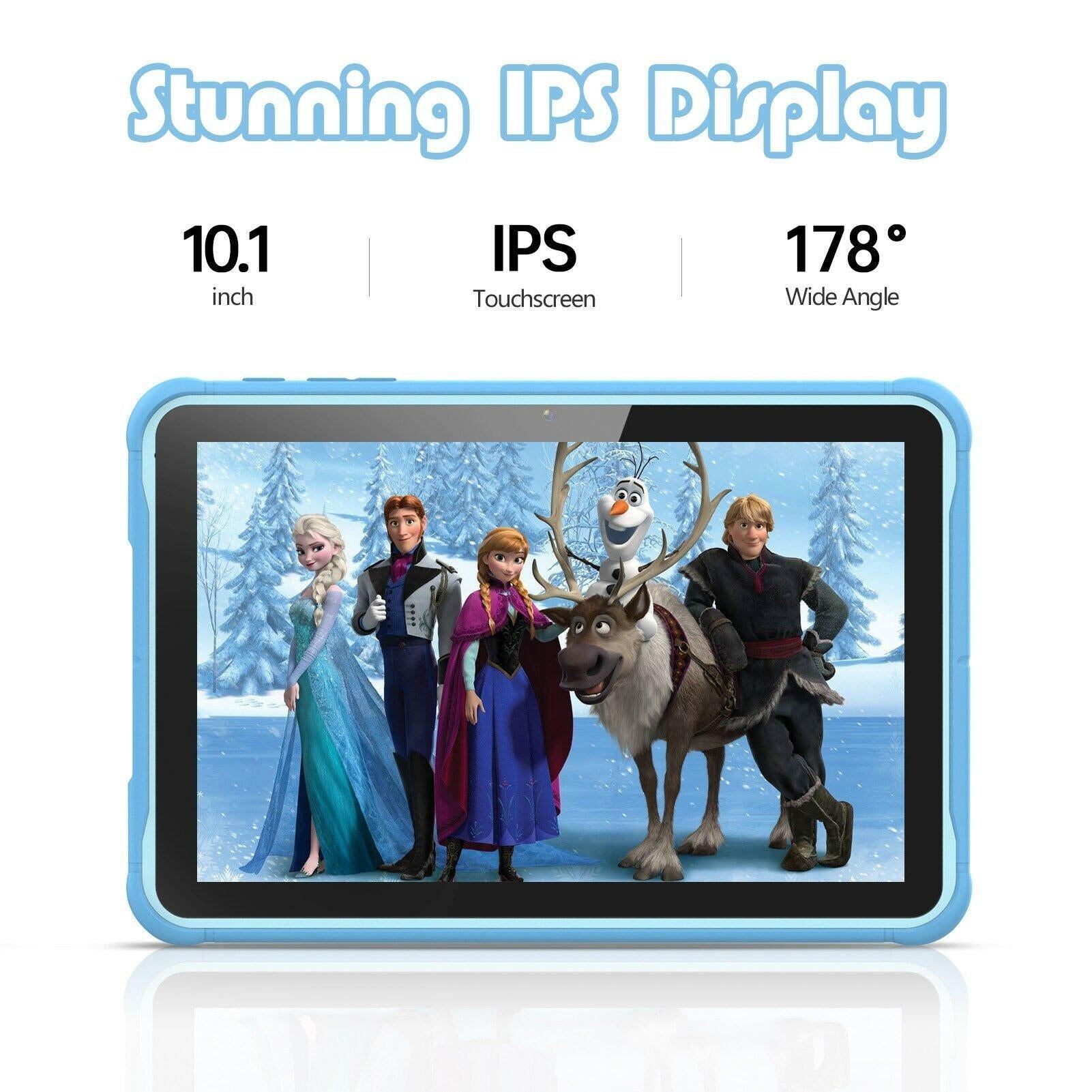 Pritom 10 Inch Kids Tablet Android 10 Go WIFI 3G SIM Phone Call Quad Core Processor 2GB RAM 32GB ROM YouTube with Case