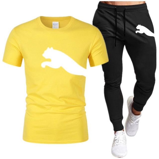 Men's Suit Fashion Sportswear Men's Short Sleeve T-shirt + Tracksuit Men's Casual Men's Wear Men's Jogging Suit