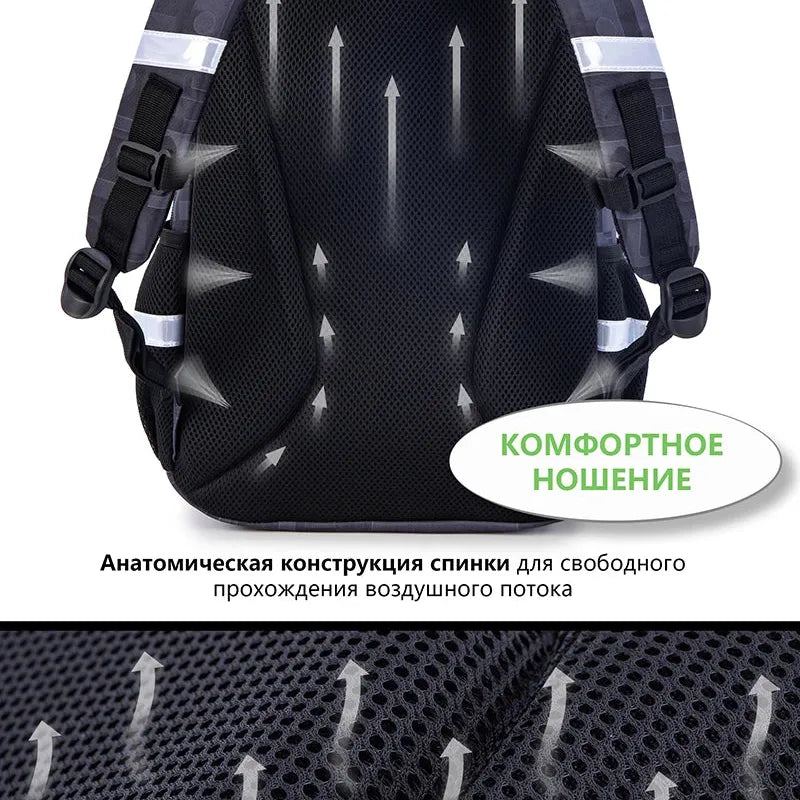 New Russian Brand Cartoon School Backpacks For Boys 1-2 Grade Children Orthopedic Backpack Kids Bookbags Students School bag
