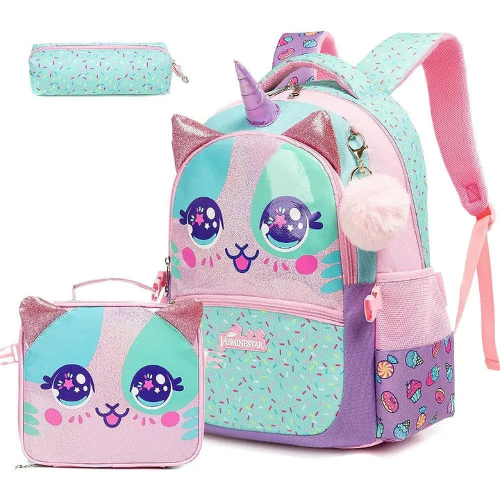 Kids Backpacks for Girls School Bag with Lunch Box School Backpack for Girls Set Cute Bookbag for Kindergarten backpack for kids