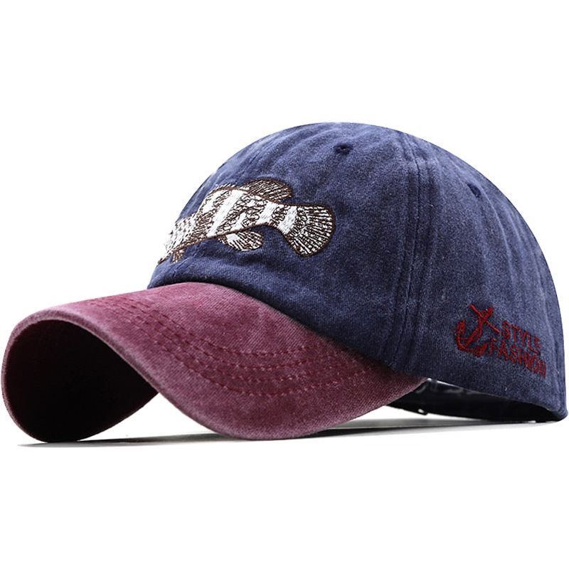 Men's Baseball Cap Snapback Fishing Embroidery Summer Fisher Brand Men Cap - Jointcorp
