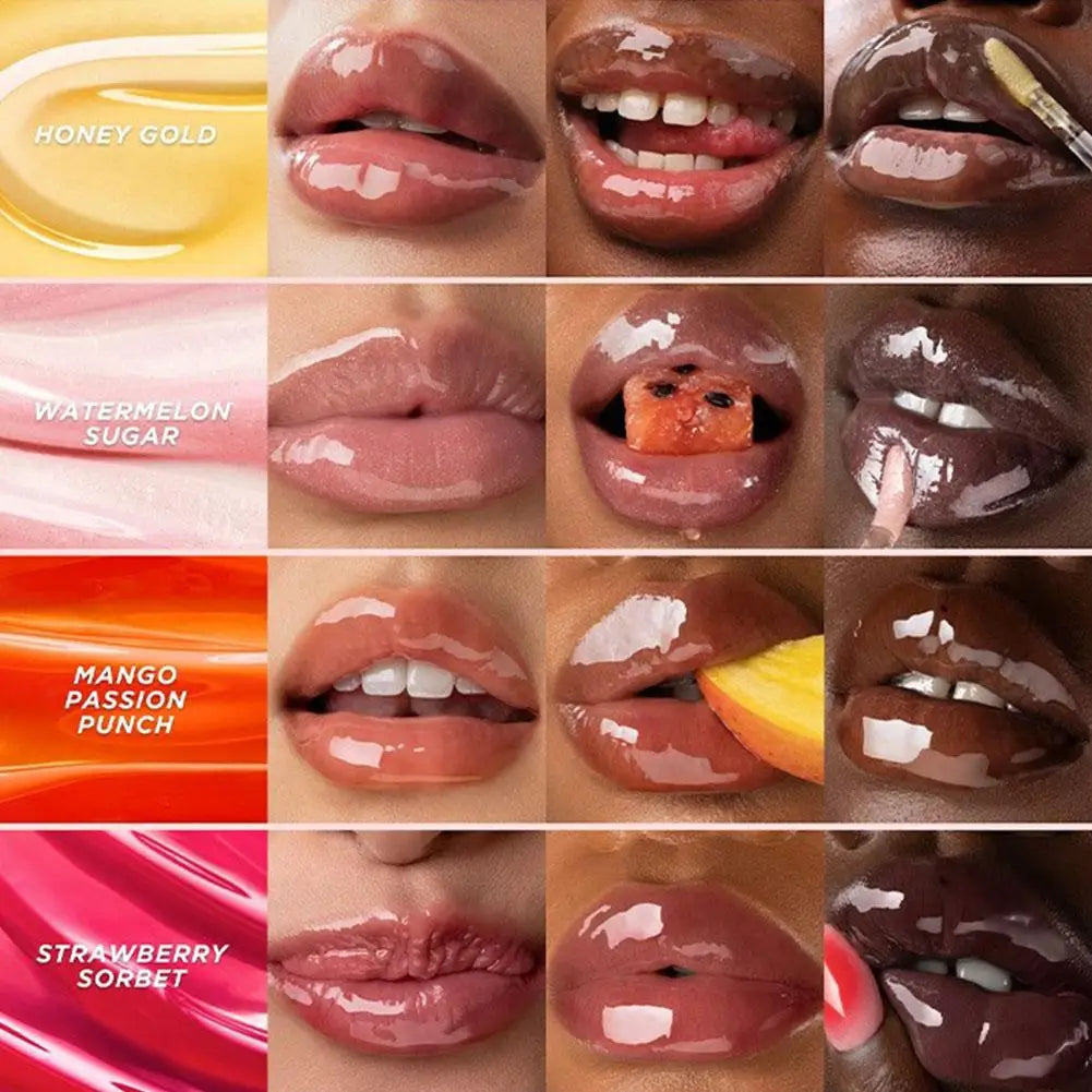 Honey Infused Hydrating Lip Oil Nourishing Lip Moisturizer Shine Smooth Clear  Shimmer Lip Oil Lip Care For Women
