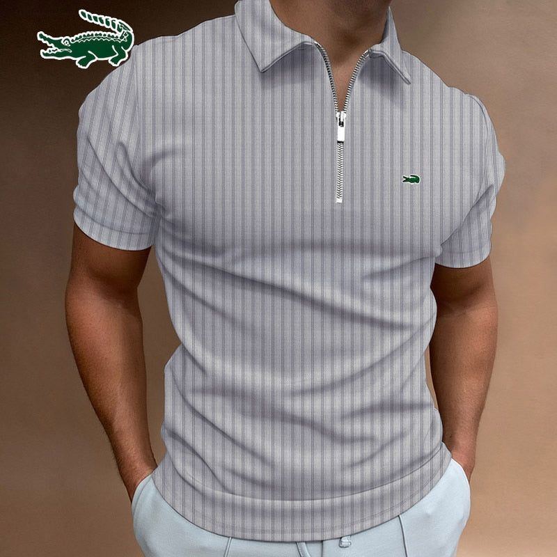 Men's Polo Shirt Fashion Stripe Short Sleeve - Jointcorp