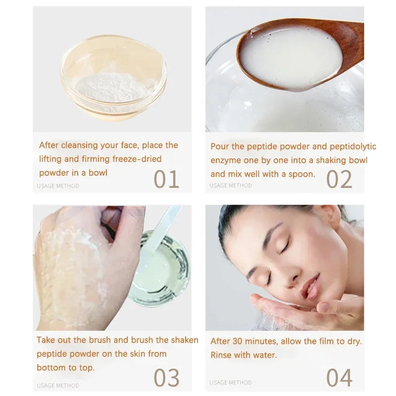 Korean Collagen Hyaluronic Acid Face Mask Repair Firming Lifting Improve Fine Lines Brighten Moisturiz Peptide Essence Skin Care