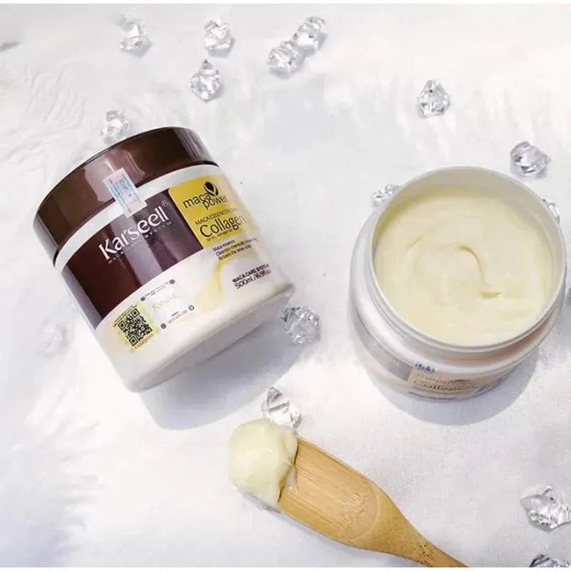 500ml Keratin Hair Mask Damaged Hair Repair Collagen Deep Lasting Moisturizing Nourishing Damaged Frizz Hair Care Products