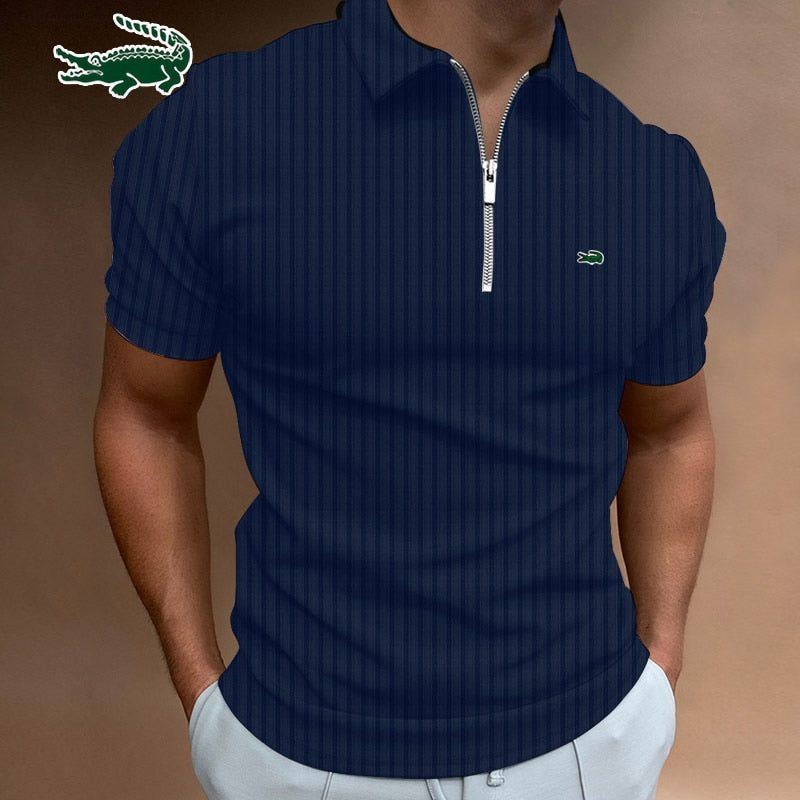 Men's Polo Shirt Fashion Stripe Short Sleeve