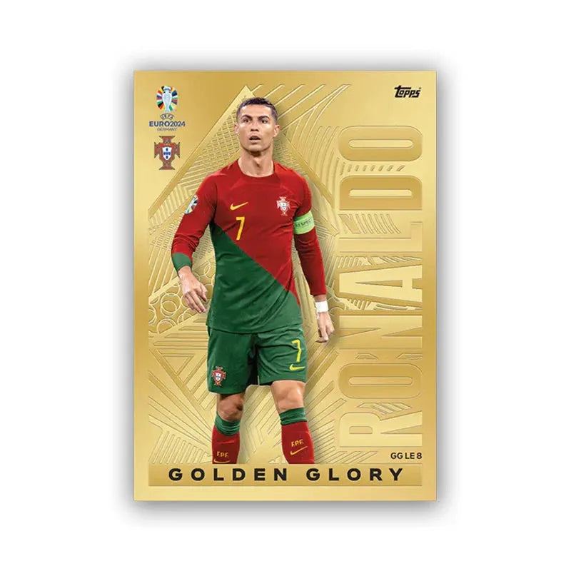 1Packs/ Topps Official Euro 2024 Match Attax - Golden Glory Full Box Exclusive Ballsuperstar Limited Signature Collection Card
