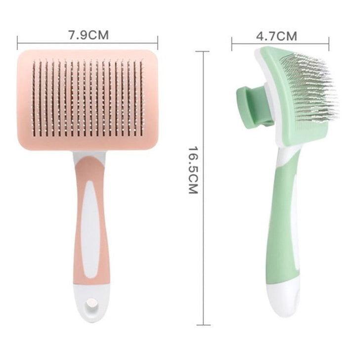 Cat Comb One-click Cat Brush Automatic Pet Hair Remover Pet Grooming Open Knot Comb for Cats Grooming Handle Brush Pet Supplies - Jointcorp