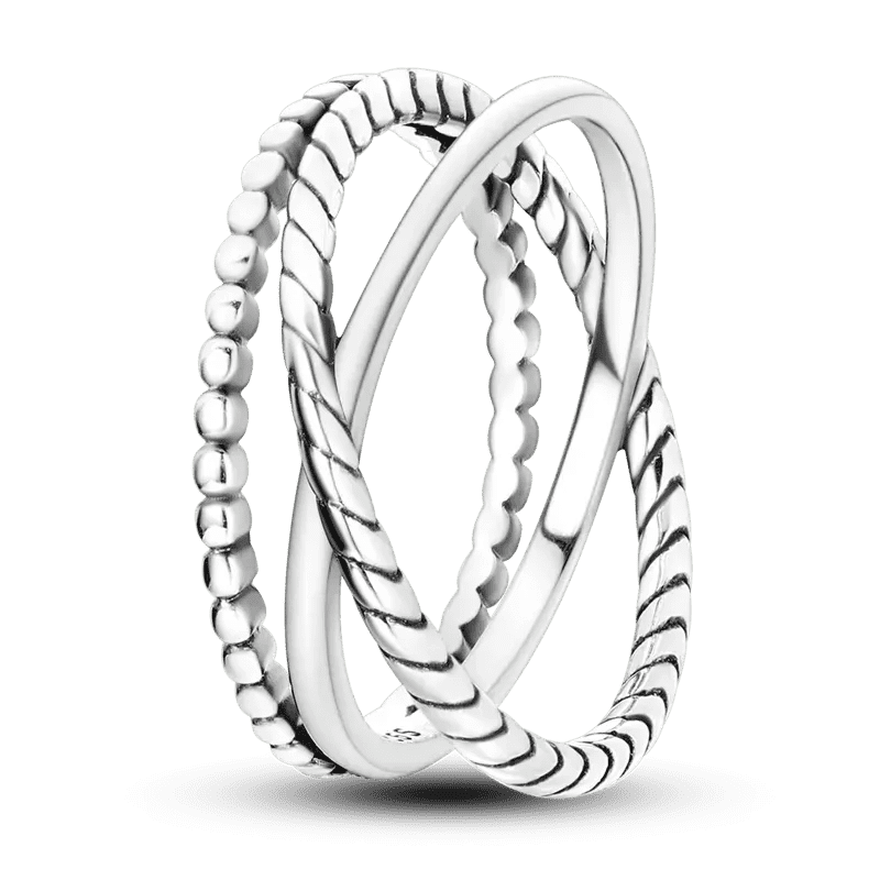 Sterling Silver Cocktail Ring Geometric Cubic Zircon for Women