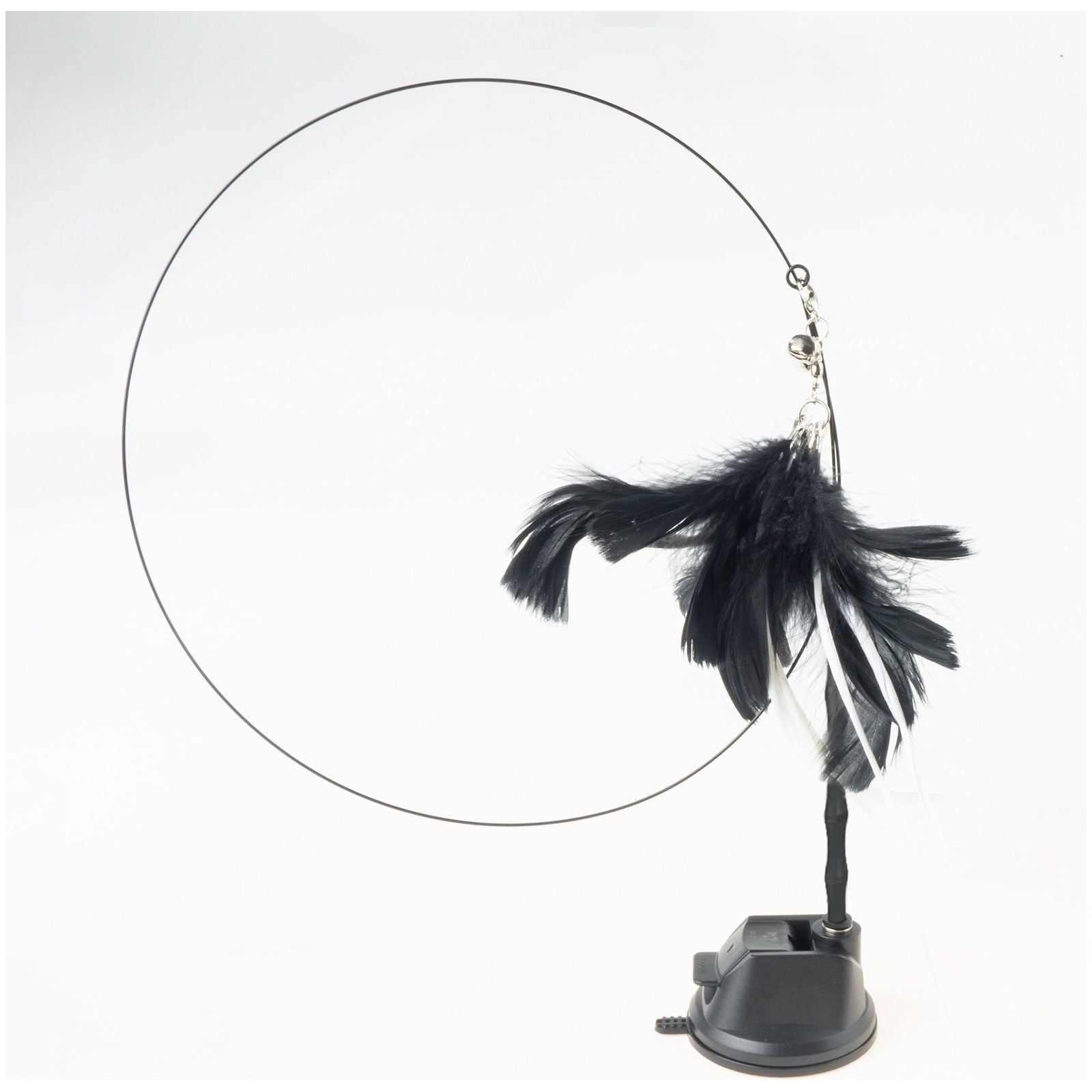 Handfree Bird/Feather Cat Wand with Bell Powerful Suction Cup Interactive Toys for Cats Kitten Hunting Exercise Pet Products