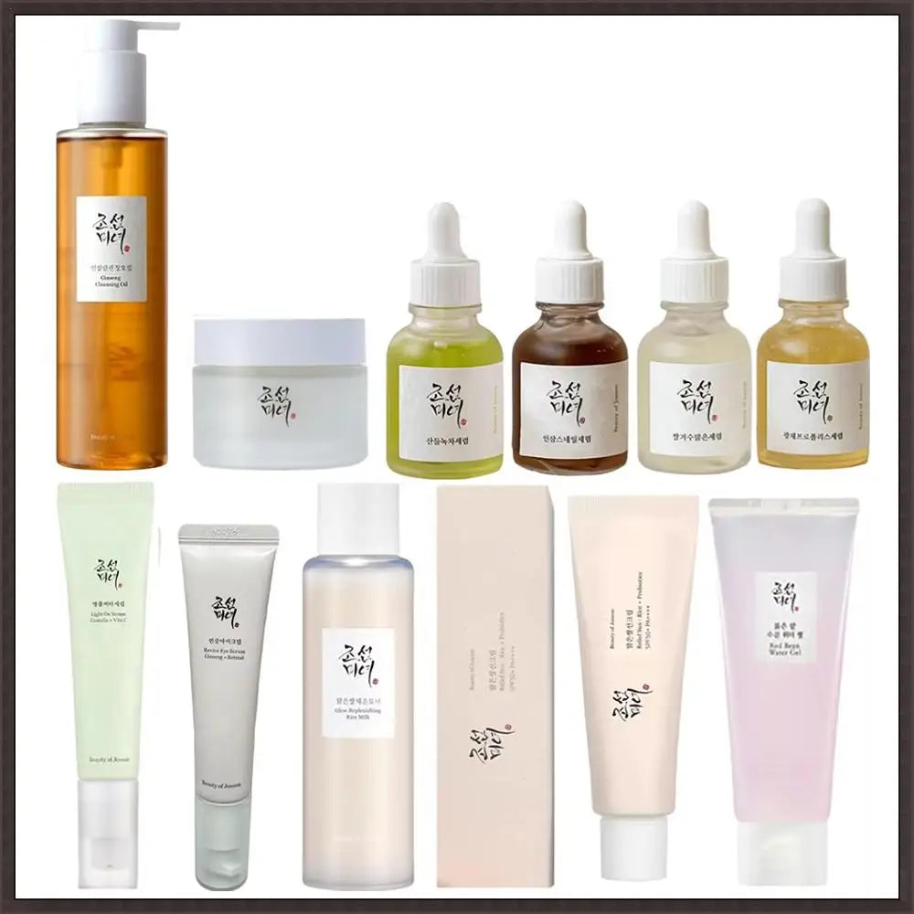 Korean Rice Probiotic Beauty Skincare Set - Sunscreen,Facial Essence,Eye Cream,Exfoliating,Toner,Cleansing Oil For Various Skin