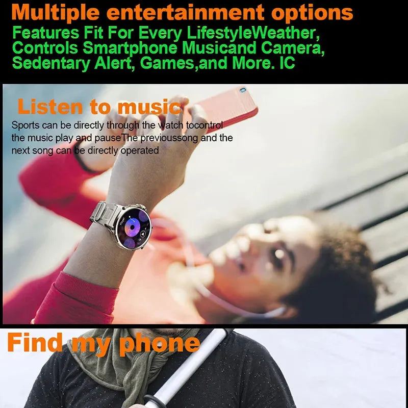 New 1.85-inch ultra HD smartwatch, GPS track, HD Bluetooth call