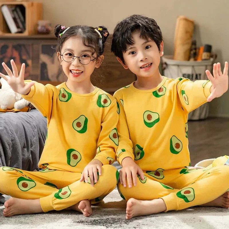 Kids Clothes Children Sets Children's Clothing Boys Girls Cotton Autumn winter Clothing Pants Sleepwear Underwear Christmas Gift