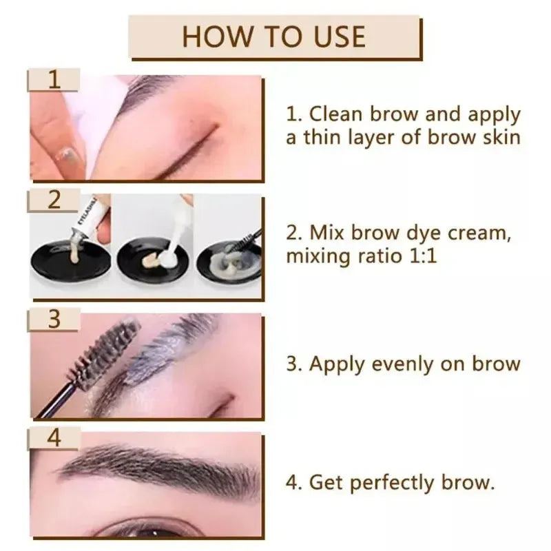 15 Minute Fast Easy Dye Hair Dye Eyebrow Semi Permanent Professional Eyebrow Hair Dye Hair Dye Cosmetics Gel Eyelash Set New