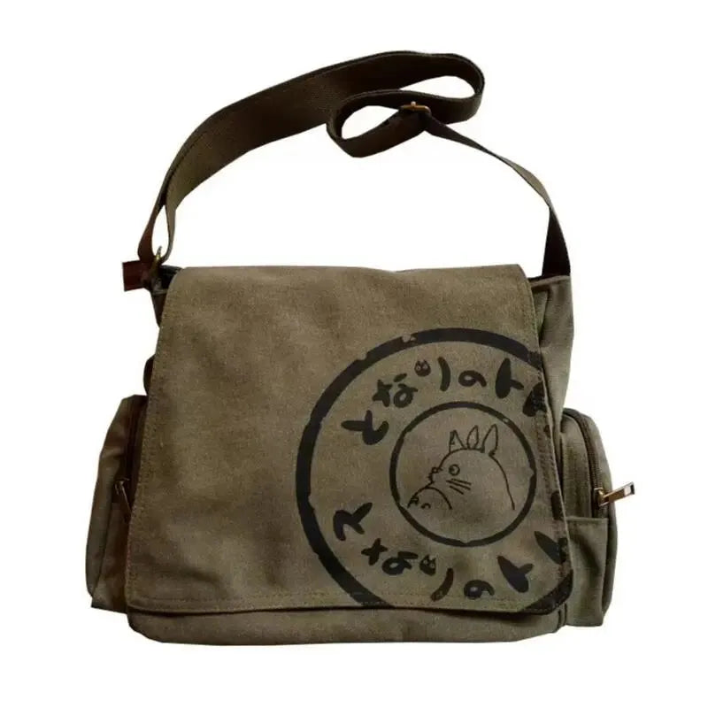 Women Canvas Messenger College and Junior High School Students' Backpacks Single Shoulder Travel Large Capasity