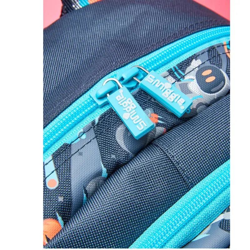Genuine Australian Smiggle Schoolbag Orange Tail Rocket Backpack Medium Children'S Backpack Water Cup Retractable Pen Bag