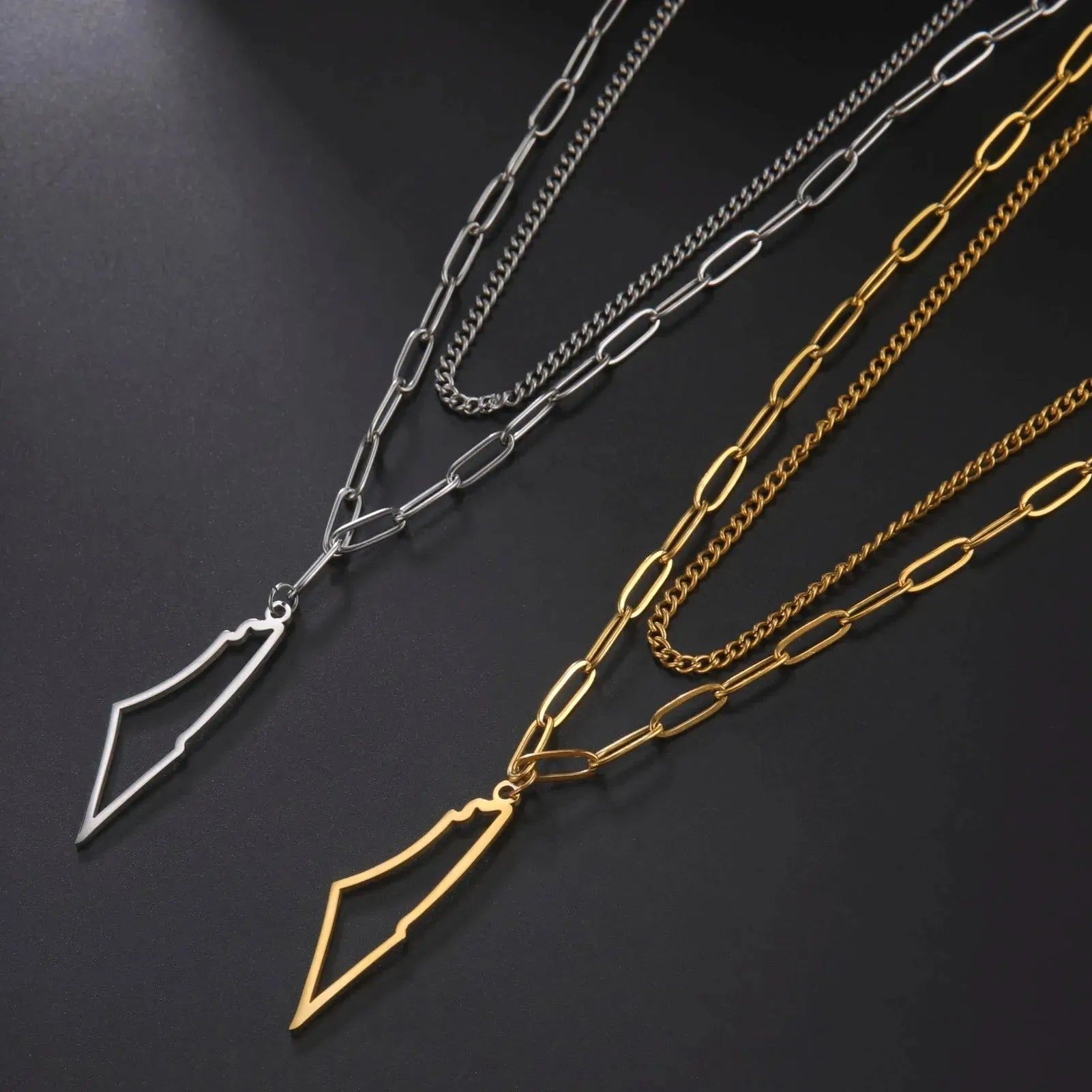 Kkjoy New Fashion Stainless Steel Necklace For Women Man Simple design Irregular Hollow Mountains Pendant Lover Jewelry Gifts