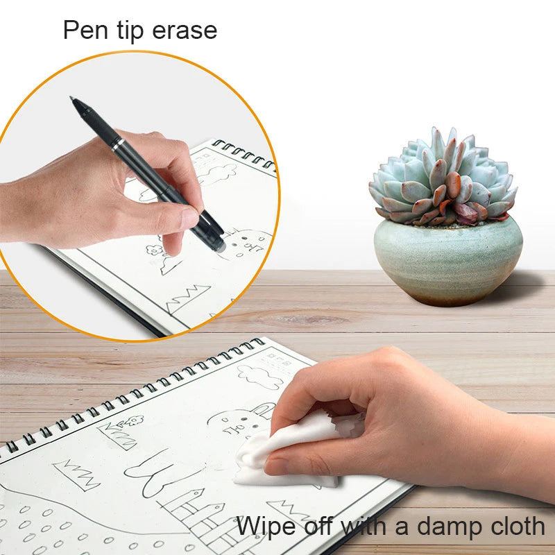 Smart Reusable Erasable Spiral Notebook Paper