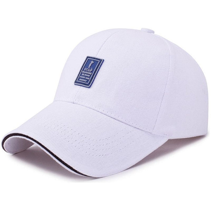 Men Structured Baseball Cap Solid Cotton Adjustable Snapback Sunhat Outdoor Sports - Jointcorp