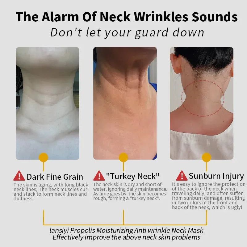 Honey Firming Neck Mask Moisturizing Anti Wrinkles Anti-aging skincare Neck Masks Beauty Necks Skin Care Products 5pcs