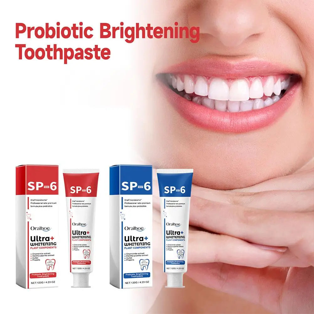Sp-6 Probiotic Whitening Toothpaste Oral Health Breath Freshener Tteeth Cleaning Brightening Stains Calculus Remover Anti Yellow