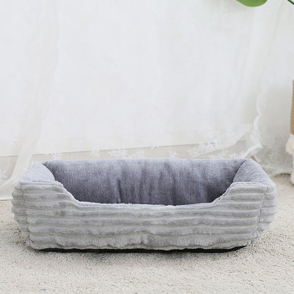 Bed for Dog + Cat Square Plush Sofa Bed
