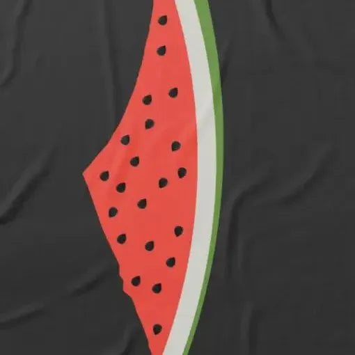 Palestine Watermelon Flag Map Men T-Shirt Short Sleeve Casual 100% Cotton T Shirt